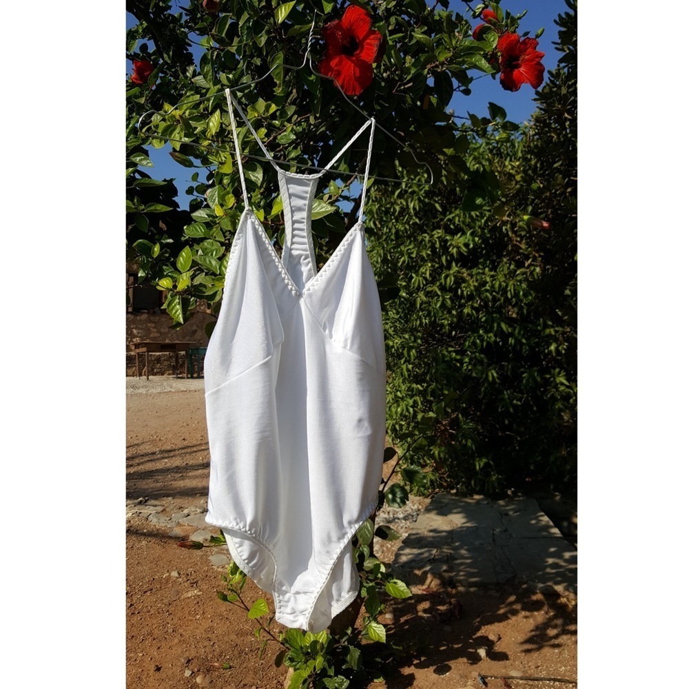 Vintage - White Kayser Raceback 80's Bodysuit - Picture 5 of 5